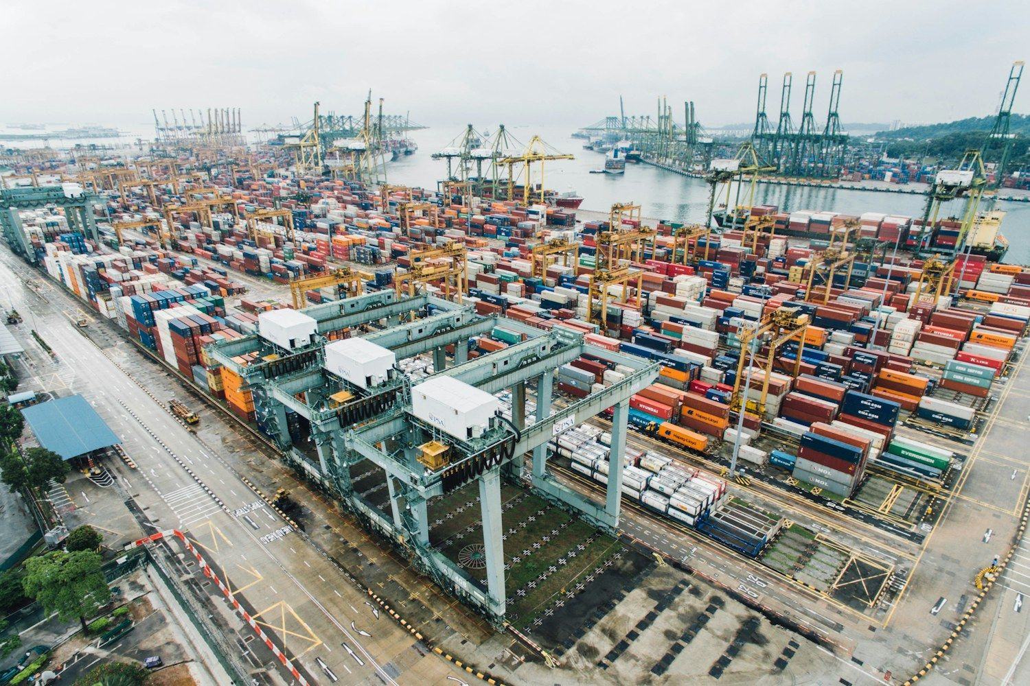 Container terminal handling import freight